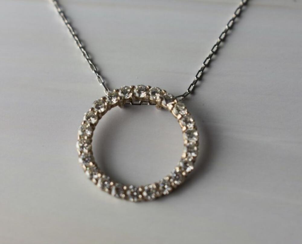 925 Sterling Silver CZ Chain With Pendant